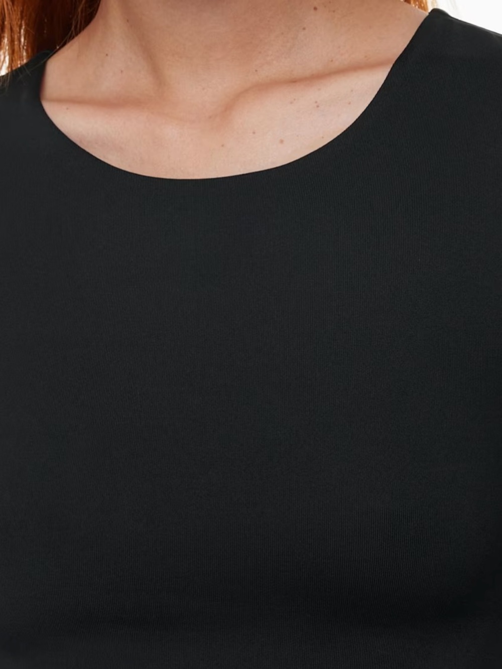 Babaton Black contour Crew Neck cropped Tank